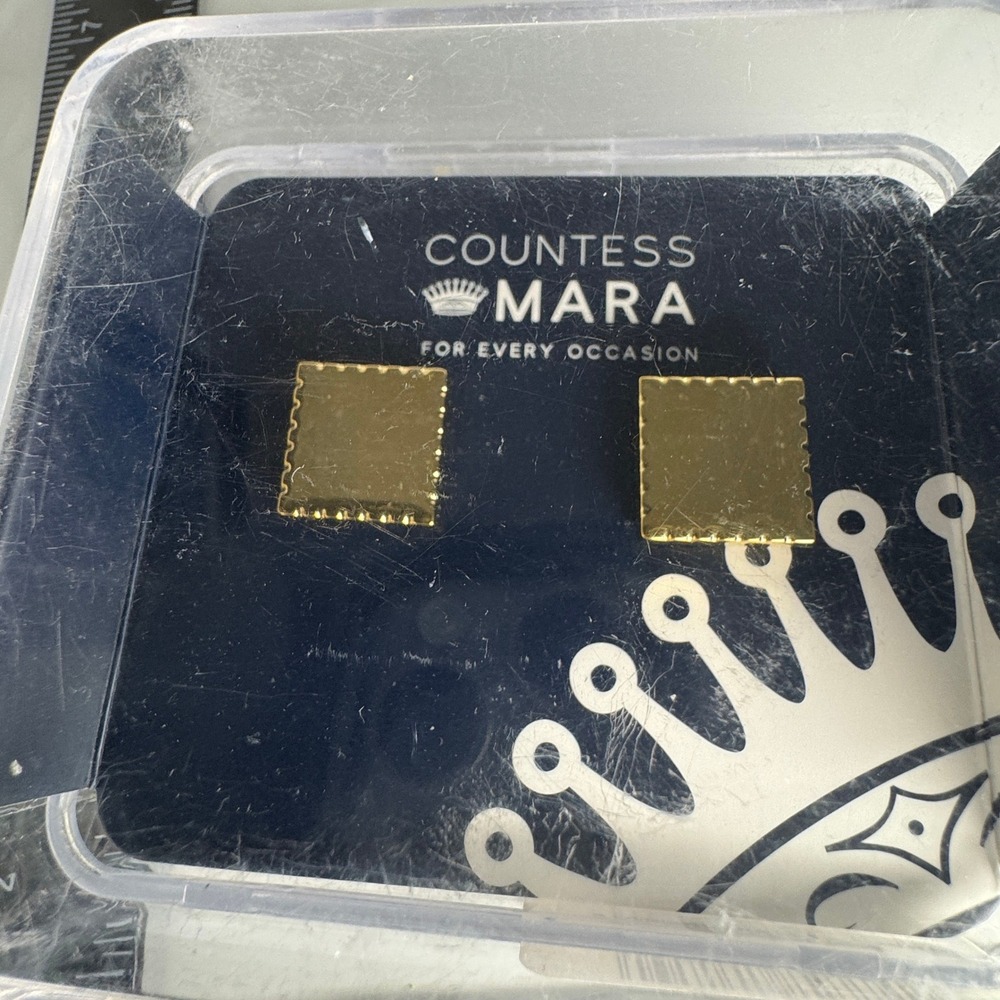 Countess Mara Gold Tone Square Cufflinks For‎ Every Occasion